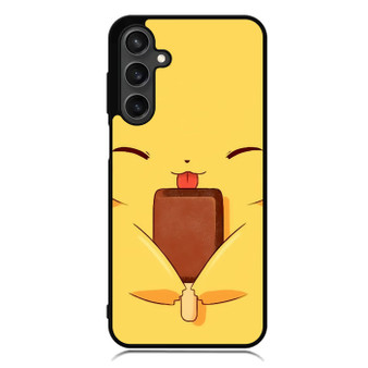 Pokemon Pikachu eating ice stick Samsung Galaxy A55 Case