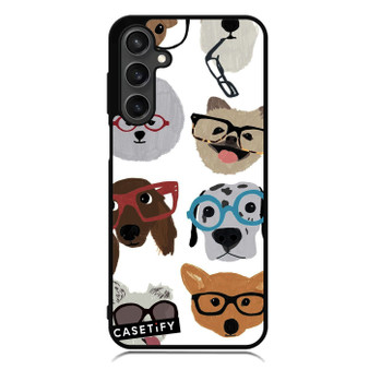 Cute Glasses Dog Samsung Galaxy A55 Case