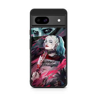 Harley Quenn and Joker in Abstruct Art Google Pixel 8a Case