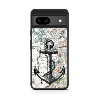 Nautica map and anchor Google Pixel 8a Case