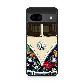 old floral vw retro bus Google Pixel 8a Case