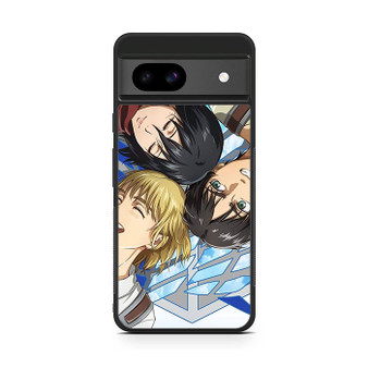 Attack on Titan Eren Mikasa Armin Smile Google Pixel 8a Case
