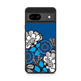 Blue Flora Motif Google Pixel 8a Case