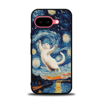 Cute Cat in The Starry Night Google Pixel 9a Case