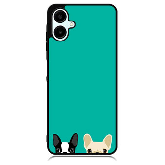 Watching Boston Terrier & French Bulldog Samsung Galaxy A06 Case