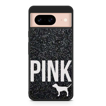 Black Glitter Victoria's Secret Google Pixel 8/ Pixel 8a/ Pixel 8 Pro Case