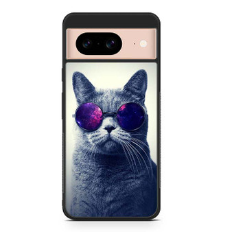Hipster Cat With Galaxy Glasses Google Pixel 8/ Pixel 8a/ Pixel 8 Pro Case