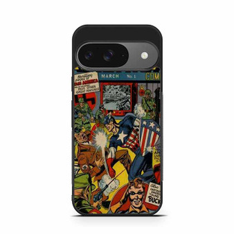 Comic Cover Captain America Google Pixel 9/ Pixel 9a/ Pixel 9 Pro/ Pixel 9 Pro XL Case