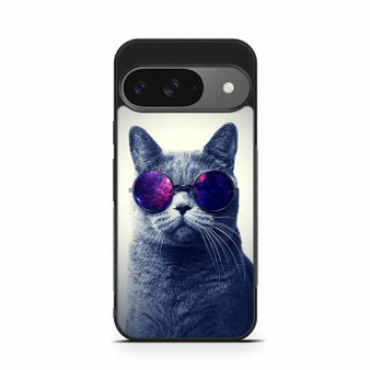 HGOster Cat With Galaxy Glasses Google Pixel 9/ Pixel 9a/ Pixel 9 Pro/ Pixel 9 Pro XL Case