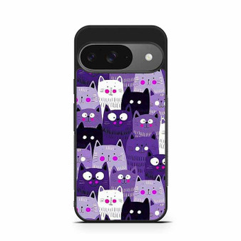Purple Cat Collage Google Pixel 9/ Pixel 9a/ Pixel 9 Pro/ Pixel 9 Pro XL Case