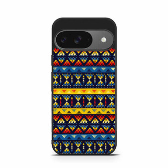 Yellow and Blue Tribal Pattern Google Pixel 9/ Pixel 9a/ Pixel 9 Pro/ Pixel 9 Pro XL Case