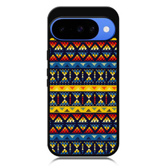 Yellow and Blue Tribal Pattern Google Pixel 10 Case