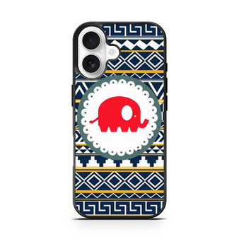Cute Red Elephant Aztec iPhone 17 Case