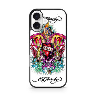 ed hardy kills love slowly iPhone 17 Case