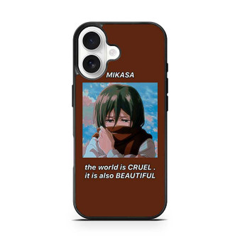 Attack On Titan Mikasa Quotes 1 iPhone 17 Case