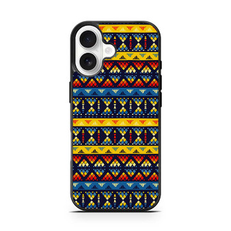 Yellow and Blue Tribal Pattern iPhone 17 Case