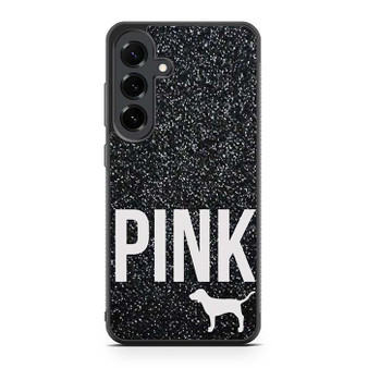 Black Glitter Victoria's Secret Samsung Galaxy S25 FE Case
