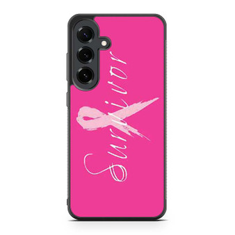 Breast Cancer survivor pink Samsung Galaxy S25 FE Case