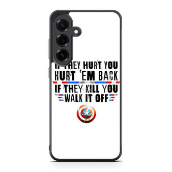 Captain America's Quote Samsung Galaxy S25 FE Case Captain America's Quote Samsung Galaxy S25 FE Case