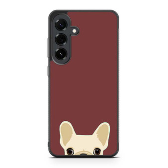 Cute French Bulldog Dark Red Samsung Galaxy S25 FE Case Cute French Bulldog Dark Red Samsung Galaxy S25 FE Case
