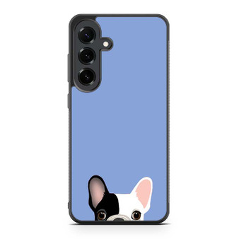 Cute French Bulldog Light Blue Samsung Galaxy S25 FE Case