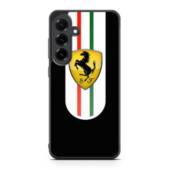 Ferrari Black Logo Samsung Galaxy S25 FE Case