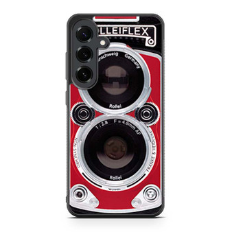 Red Rolleiflex Dual lens Samsung Galaxy S25 FE Case