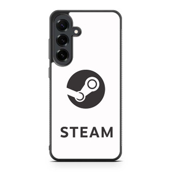 Steam Logo White Samsung Galaxy S25 FE Case Steam Logo White Samsung Galaxy S25 FE Case