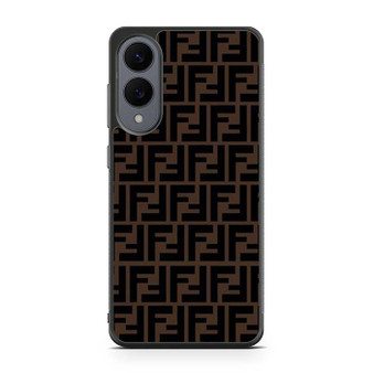 Fendi Brown Logo Art Samsung Galaxy S25 Edge Case