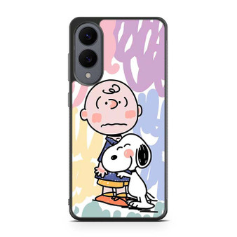 Charlie And Snoopy Hugging Samsung Galaxy S25 Edge Case