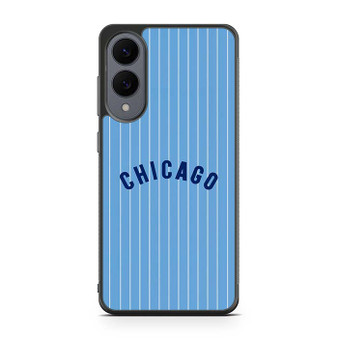 Chicago cubs jersey pattern Samsung Galaxy S25 Edge Case