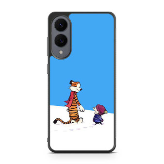 Calvin and Hobbes Wanna Make Snowman Samsung Galaxy S25 Edge Case