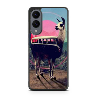 llama retro bus Samsung Galaxy S25 Edge Case