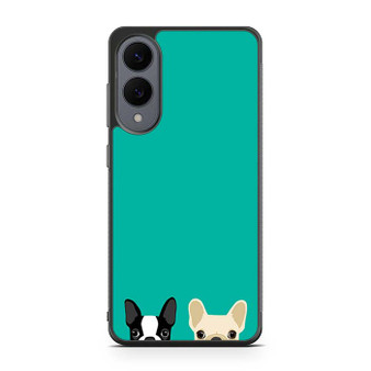 Watching Boston Terrier & French Bulldog Samsung Galaxy S25 Edge Case