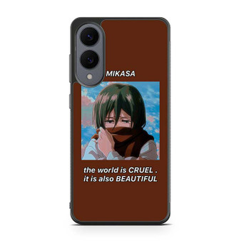 Attack On Titan Mikasa Quotes 1 Samsung Galaxy S25 Edge Case