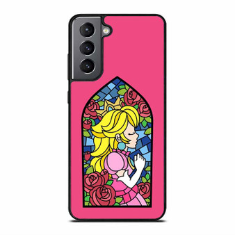 Princess peach stained glass Samsung Galaxy S21 Case