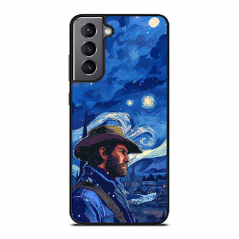 Red Dead Redemption II Arthur Starry Night Samsung Galaxy S21 Case