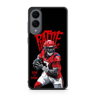CJ Stroud Battle Red Texans Samsung Galaxy S25 Edge Case