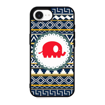 Cute Red Elephant Aztec iPhone 17e Case