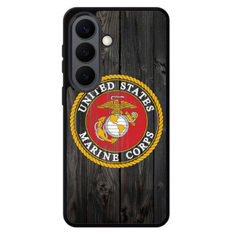 US Marine Corps in Wood Art Samsung Galaxy S26 Series Case
