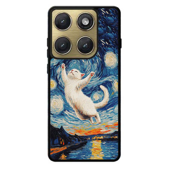 Cute Cat in The Starry Night Motorola Edge 2026 Case