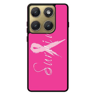 Breast Cancer survivor pink Motorola Edge 2026 Case