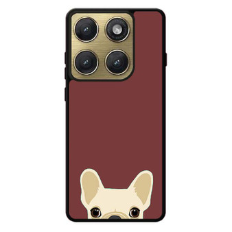 Cute French Bulldog Dark Red Motorola Edge 2026 Case