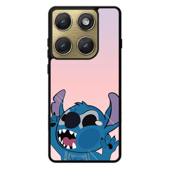 Stitch Funny Hitting Glass Motorola Edge 2026 Case