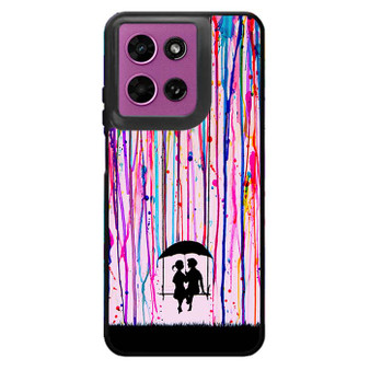 Couple in Rainbow Paint Art Motorola Moto G 2026 Case