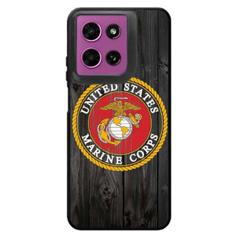 US Marine Corps in Wood Art Motorola Moto G 2026 Case