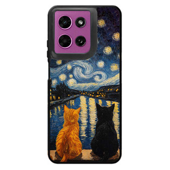 Two Cat Stary Night Motorola Moto G 2026 Case