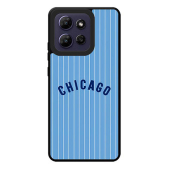 Chicago cubs jersey pattern Motorola Moto G Play 2026 Case