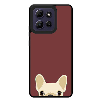 Cute French Bulldog Dark Red Motorola Moto G Play 2026 Case