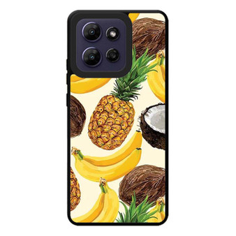 Pineapple Banana Coconut art Motorola Moto G Play 2026 Case